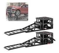 VEVOR Air tragbare Autohebebühnen 2 Stk. 5 t, max. Hubhöhe 32 cm, pneumatische Rampenheber mit Luftfederung & Radkeile & Verlängerungsrampen & erhöhte Säulen, für Limousinen SUVs Pickups