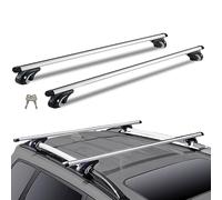 VEVOR Dachträger Universal Dachgepäckträger Auto Alu Querträger 90 kg Tragkraft, für erhöhte Seitenschiene mit Lücke, passend Innenabstand des Dachbalkens 19- 118 cm, Rohrdurchmesser 28-68 mm