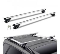 VEVOR Dachträger Universal Dachgepäckträger Auto Alu Querträger 90 kg Tragkraft, für erhöhte Seitenschiene mit Lücke, passend Innenabstand des