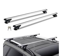 VEVOR Dachträger Universal Dachgepäckträger Auto Alu Querträger 90 kg Tragkraft, für erhöhte Seitenschiene mit Lücke, passend Innenabstand des Dachbalkens 19-101 cm, Rohrdurchmesser 28-68 mm