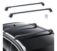VEVOR Dachträger Universal Dachgepäckträger Auto Alu Querträger 90 kg Tragkraft, passend für erhöhte Seitenschiene mit Lücke, passend Innenabstand des Dachbalkens 102-108 cm