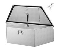 VEVOR Deichselbox Truckbox 990 x 419 x 305 mm Aluminium, 50 kg Belastbare Werkzeugaufbewahrungsbox mit Schloss & Schlüsseln, Anhängerbox für Pickup-Ladeflächen Wohnmobile SUVs Geländewagen, Silbern