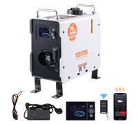 VEVOR 2 kW Dieselheizung 12 V/24 V All in One Diesel-Luftheizung, mit Bluetooth-App-Steuerung & Fernbedienung & Anzeigebildschirm & CO-Alarm, schnell aufheizende tragbare vertikale Dieselheizung