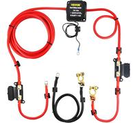VEVOR Doppelbatterie Trennrelais 12 V Split Charge Kit, 140 A spannungsempfindliches Relais Set -30 bis 105 ℃, automatisches Ladegerät & Kabel Set für Lastwagen, Wohnmobil, Werkstatt, Auto & Schiff