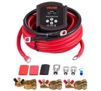 VEVOR Doppelbatterie Trennrelais Kit, 12 V 300 A 6 m 33.6 mm² (2 AWG), VSR-spannungsempfindliches Relais mit Voltmeter, LCD-Bildschirm, Batterie-Trennschalter, kompatibel mit Lithium-Batterien, für UT