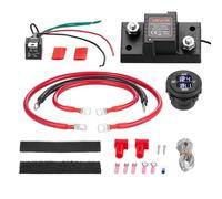 VEVOR Doppelbatterie Trennrelais Kit, 12 V 80 A 0,6 m 6AWG, VSR-spannungsempfindliches Relais mit Voltmeter, LCD-Bildschirm, Batterie-Trennschalter, kompatibel mit Blei-Säure-Batterien, für UTV, ATV