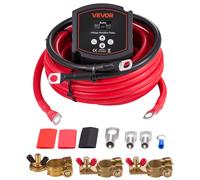 VEVOR Doppelbatterie Trennrelais Trennschalter mit Voltmeter 12V 300A 6m 2AWG