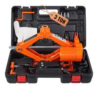 VEVOR Elektrischer Wagenheber, 3 Tonnen/2993,7 kg 12 V Elektrischer Scherenwagenheber, Doppelsattel mit Fernbedienung, tragbarer Wagenheber für Limousine, SUV, LKW Reifenwechsel Ersatz