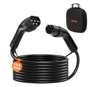 VEVOR EV Ladekabel, 16 A, 10 m, max. 11 kW, Verlängerungskabel, kompatibel mit Typ-2-Ladegeräten für Elektrofahrzeuge, 3-Phasen-Wechselstrom, 480 V, 50 Hz, IP65, Autoladekabel mit Tragetasche