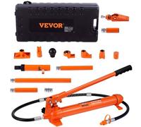 VEVOR Hydraulischer Wagenheber Luftpumpe 10 t, Lufthydraulischer Heber 135 mm Hub Rot, inkl. 100 / 195 / 300 / 500 mm Verlängerungsstange, Elektrostatisches Pulversprühen Autoreparatur