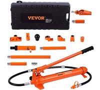 VEVOR Hydraulischer Wagenheber Luftpumpe 10 t, Lufthydraulischer Heber 135 mm Hub Rot, inkl. 100/195 / 300/500 mm Verlängerungsstange, Elektrostatisches Pulversprühen Autoreparatur