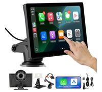 VEVOR kabelloses Autoradio (228,6 mm) HD-Radio mit Touchscreen mit Apple CarPlay & Android Auto, CarPlay-Bildschirm mit Front- und Rückfahrkameras Sprachsteuerung Mirror Link Bluetooth GPS-Navigation