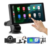 VEVOR kabelloses Autoradio (254 mm) HD-Radio mit Touchscreen mit Apple CarPlay & Android Auto, CarPlay-Bildschirm mit Front- und Rückfahrkameras Sprachsteuerung Mirror Link Bluetooth GPS-Navigation