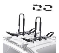 VEVOR Kajak-Dachgepäckträger, 1 Paar J-Bar, Weicher Dachgepäckträger, Befestigung Oben, Träger für Kajak, Surfbrett, Kanu, SUP, Skiboard, Montage an Auto, SUV, Lkw, 2 Kajaks