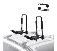 VEVOR Kajak-Dachgepäckträger, 1 Paar J-Bar, Weicher Dachgepäckträger, Zusammenklappbar, Befestigung Oben, Träger für Kajak, Surfbrett, Kanu, SUP, Skiboard, Montage an Auto, SUV, LKW, 1 Kajak