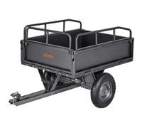 VEVOR Kippanhänger, 226,79 kg Fassungsvermögen, ATV-UTV-Transportanhänger 142x76x70 cm, Kippwagen mit 35,56 cm Reifen, Handzug oder Fußpedal, Hofanhänger für Rasenmähertraktoren