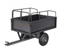 VEVOR Kippanhänger, 272 kg Fassungsvermögen, ATV-UTV-Transportanhänger, Kippwagen zum Hinterherziehen mit 40,64 cm Reifen, Handzug oder Fußpedal, Hofanhänger für Rasenmähertraktoren