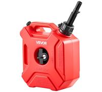 VEVOR Kraftstoffkanister 5 L, Benzinkanister mit Ausguss & verschließbarer Halterung, max. Durchflussrate 15 L/min, Flüssigkeitsbehälter für die meisten Autos, Motorräder, ATVs & UTVs, rot