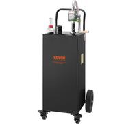 VEVOR Kraftstofftrolley 35 Gallonen Gaskraftstofftankbehälter 106 x 53 x 53 cm mit manueller Transferpumpe Benzin-Diesel-Kraftstoffbehälter für Autos Rasenmäher Geländefahrzeuge Boote Schwarz