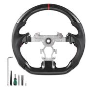 VEVOR Lenkrad für Infiniti G37 (2007-2013), Volant aus Kohlefaser D-förmig, unten abgeflacht, Ledergriff mit rutschfester Oberfläche & präziser Naht, Ersatzteil für Infinit, Schwarz