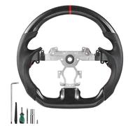 VEVOR Lenkrad für Infiniti G37 (2007-2013), Volant aus Kohlefaser D-förmig, unten abgeflacht, Ledergriff mit rutschfester Oberfläche & präziser Naht, Ersatzteil für Infinit, Schwarz