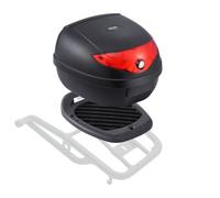 VEVOR Motorrad-Topcase Motorradkoffer 24 L Heckbox aus PP-Material mit reflektierendem Panel, wasserdichte & abnehmbare Motorrad-Topbox mit Mehrlochboden Helmkoffer (408 x 390 x 285 mm)