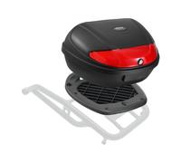 VEVOR Motorrad-Topcase Motorradkoffer 62 L universelle Heckbox aus PP-Material mit reflektierendem Panel, wasserdichte & abnehmbare Motorrad-Topbox mit Mehrlochboden, Helmkoffer (605 x 430 x 305 mm)