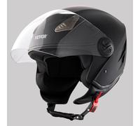 VEVOR Motorradhelm Motocross-Helme 3/4 Gesicht Größe S, Helme aus ABS mit Wechselglas, ECE-geprüfter bequemer Motocross-Helm, für Jugendliche & Erwachsene schwarz