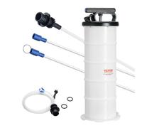 VEVOR Ölabsaugpumpe 6,5L Manuell Ölabsauggerät Ø200x550mm Ölwechselpumpe Auto Absaugpumpe Handpumpe Flüssigkeitsabsaugpumpe Geeignet zum Absaugen von Motoröl Getriebeöl Bremsflüssigkeit