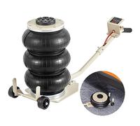 VEVOR Pneumatischer Wagenheber Air Jack 3 t, Weiß Dreifachbeutel-Luftheber 140-450 mm Hubhöhe Airbag Luftwagenheber mit langem Griff, 5 Minuten Hub Luftheber Wagenheber für SUV, LKW, Pkw usw.