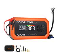 VEVOR Starthilfe Powerbank 3000 A Tragbares Starthilfegerät Starter Booster für 9 L Benzin und 6,5 L Dieselmotoren, 150 psi Reifendruck, LED-Taschenlampe, Automatische Abschaltung und 12 V Ladegerät