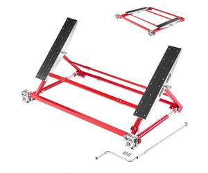 VEVOR Tragbare Hebebühne 2000 kg Tragkraft, Stahlkonstruktion mit Schnellheber & 585 mm Max. Hubhöhe & Verstellbarer Breite & Räder, Hebevorrichtung für Pkw Kleintransporter, für Garage Werkstatt