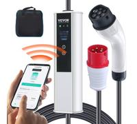 VEVOR Typ2 EV Ladekabel 16A 3,68kW(einphasig)/11kW(dreiphasig) Elektroauto Ladegerät IP66 Wallbox 7,5m Kabel Ladekabel 4 Stufen der Stromanpassung (16A/13A/10A/8A) Ladegerät CEE 16-Stecker