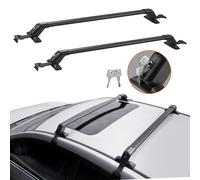 VEVOR Dachträger Dachgepäckträger Auto Querträger 2 Stk. Dachträger 70,3 kg Tragfähigkeit, geeignet für PKW Abstand zwischen Dachrinnen 105-109 cm, Abstand von Dachrinnen zu Fenstern 6 cm