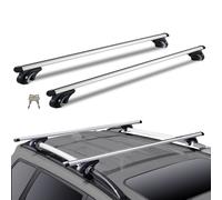 VEVOR Universal-Dachträger-Querträger, 132 cm (52 Zoll) Aluminium-Dachträger-Querträger, passend für erhöhte Seitenschiene mit Lücke, 90 kg Tragkraft, verstellbare Querträger mit Schlössern