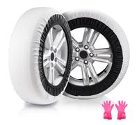 VEVOR Verdickte Schneesocken für Reifen Reifensocken aus Polyesterfaser mit elastischen Bändern, Reifenabdeckung mit Schneehaftung für Auto, SUV, Pickup und Lkw (2er-Pack) - Groß
