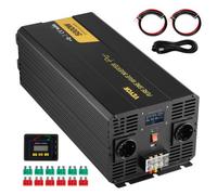 VEVOR Wechselrichter mit reiner Sinuswelle, 5000 Watt, Spannungswandler, DC 12 V auf AC 230 V Auto-Wechselrichter mit LCD-Display, USB-Anschluss und Fernbedienung, Spannungswandler für Auto, Wohnmobil