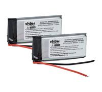 vhbw 2x Akku kompatibel mit Cardo SRPT0102, Packtalk Duo, Scala Rider Packtalk Wireless Headset Kopfhörer (850 mAh, 3,7 V, Li-Polymer)
