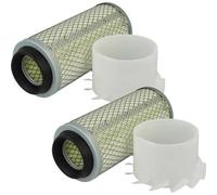 vhbw 2x Luftfilter kompatibel mit Toro SAND PRO 5000 BRIGGS-STRATTON 303447 Bagger - Äußerer Motorfilter