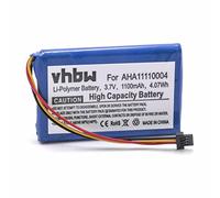 vhbw Akku kompatibel mit Tomtom Go 520 WiFi, 510, 4FA50, 520 GPS Navigation Navi (1100 mAh, 3,7 V, Li-Ion)