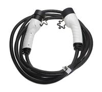 vhbw Ladekabel Typ 2 zu Typ 2 kompatibel mit Tesla Model S, Model 5, Model 3 Elektroauto, 3-phasig, 16 A, 11 kW, 5 m