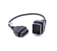 vhbw OBD2 - Adapterkabel für OBD-Diagnosegerät kompatibel mit alle Renault Modelle - mit 12 Pin-Anschluss