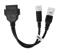 vhbw OBD Adapter 3Pin, 4Pin auf OBD2 16Pin kompatibel mit Yamaha 2016-2020 R6 Motorrad - 0,2 m