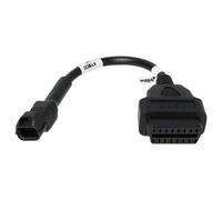 vhbw OBD2 Adapter 3Pin auf OBD2 16Pin kompatibel mit Kawasaki J125, J300 Motorrad, Roller - 15 cm
