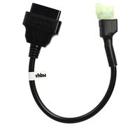 vhbw OBD2 Adapter 4Pin auf OBD2 16Pin kompatibel mit Honda CBR 500 R / RA (2013 - 2020), CBR 600 F (2011 - 2015) Motorrad - 28 cm