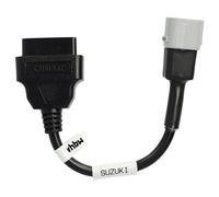 vhbw OBD2 Adapter 6 Pin auf OBD2 16Pin kompatibel mit Suzuki GSX-S 125 (2017 - 2019), RV 125 Van Van (2007 - 2017) Motorrad - 10 cm