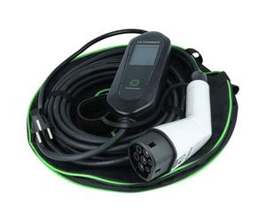 vhbw Typ 2 Ladekabel 3,5 kW 16 A 1-phasig 10 m kompatibel mit Fiat Grande Panda, Panda E-Auto - Kabel für Wallbox & Haushaltssteckdose Typ F CEE 7/7
