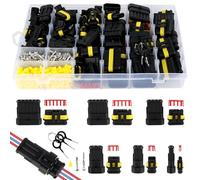 VHUTOU 811 Stück kfz Stecker, Wasserdicht kfz Stecker 1/2/3/4/5/5/6 Pin Schnell kfz Steckverbinder Stecker Kabel Steckverbinder Stecker für Auto KFZ LKW Boote Motorrad(1.5mm², 300V, 12A)