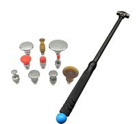 Vibsky Auto Lackloses Dellen Reparaturset mit Legierung Hammer und Tap Down Head, Schwarz