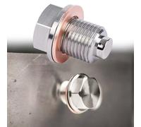 Vibsky Ölablassschraube mit Magnet und Kupferscheibe für M14x1,5, hochtemperaturbeständiger Edelstahl-Ersatz